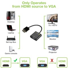 Techly Cable Adapter Converter Hdmi - IDATA-HDMI-VGA2AU